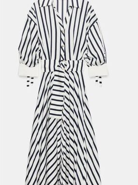 Stripe White Zara Long Dress for Sale up to 90% Off: Poshmark